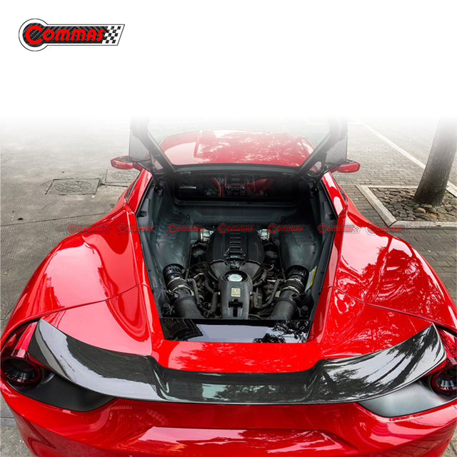 フェラーリ 488 用 Vorsteiner スタイル カーボンファイバー リア ダックテール スポイラー