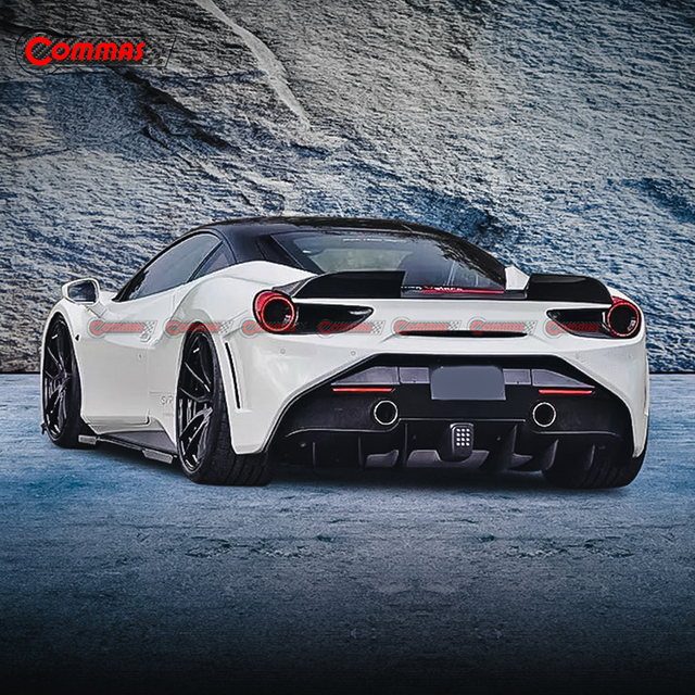 フェラーリ 488 用 SVR スタイル カーボンファイバー リア スポイラー