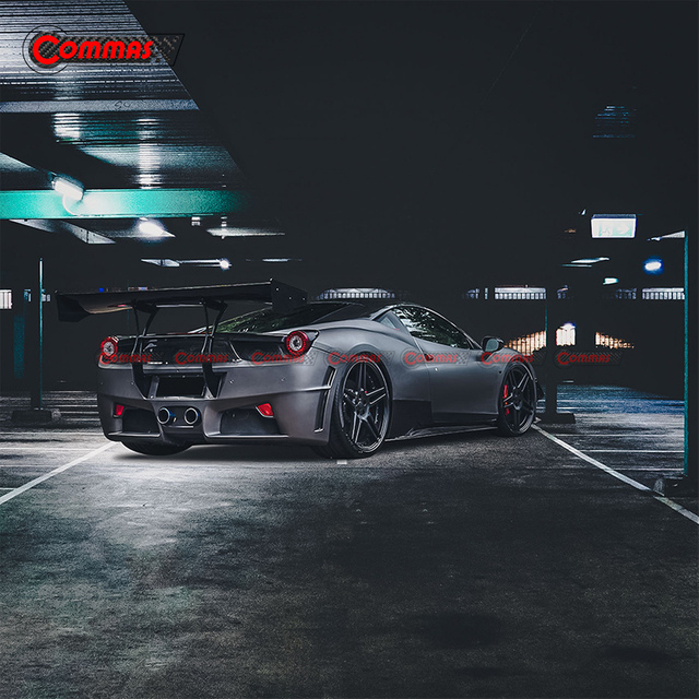 フェラーリ 458 用 SVR スタイル カーボンファイバー リア スポイラー