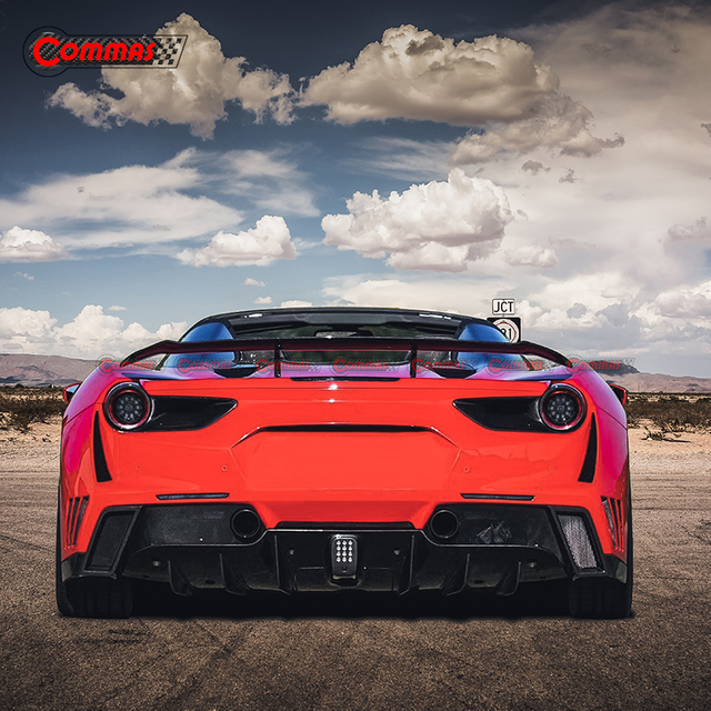 Novitec Ross スタイル カーボンファイバー リア スポイラー フェラーリ 488 GTB 用