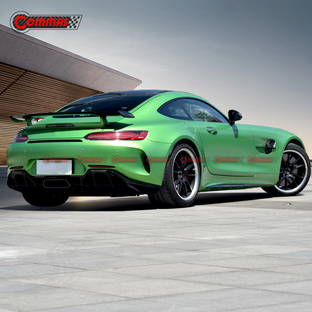 GTR スタイルカーボンファイバーリアバンパーリップディフューザーメルセデスベンツ AMG GT GTS