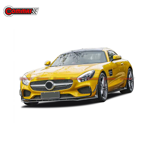 Revozport スタイル カーボンファイバー フロント リップ スプリッター メルセデス ベンツ AMG GT GTS 用