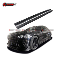 Mansory スタイル ドライカーボンファイバーサイドスカート メルセデスベンツ S クラス W223