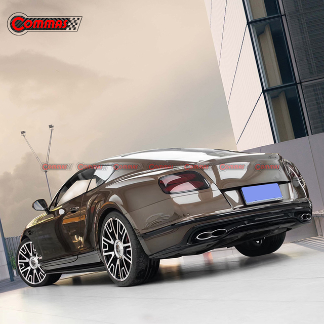 3k カーボンファイバー V8S スタイル リアディフューザーリップ ベントレー コンチネンタル GT 2015-2017用